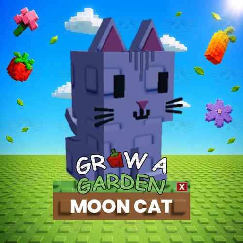 Moon cat coltiva un giardino - un,