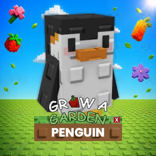 Pinguino coltiva un giardino - -,