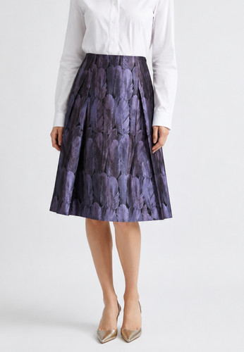 Gonna intera jacquard - , seta